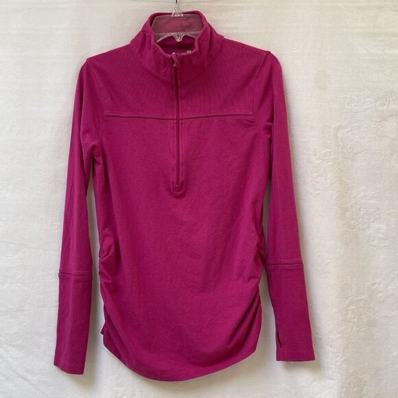tasc Performance Sweaters - Tasc Performance Sweater Womens Medium Pink Quarter Zip Pullover Aactive Bamboo